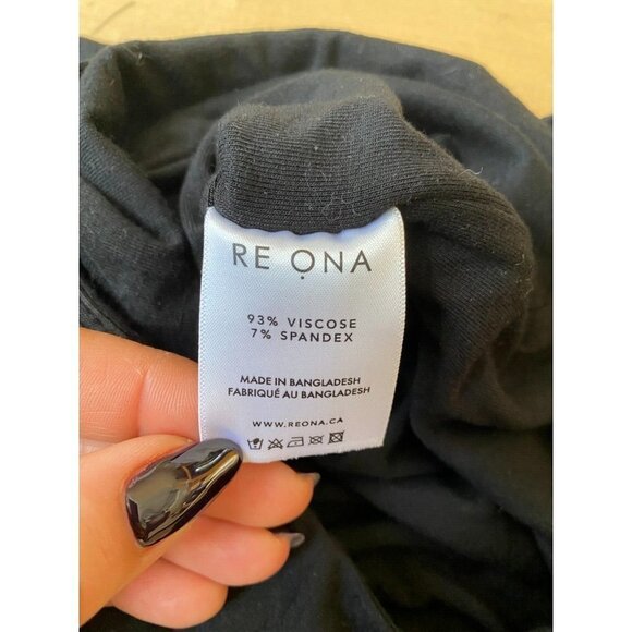 RE Ona Black BNWOT Womens One Shoulder Bodysuit Sz Xsmall - Picture 6 of 7